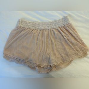 Express Chiffon Elastic Waist Skort Blush Large